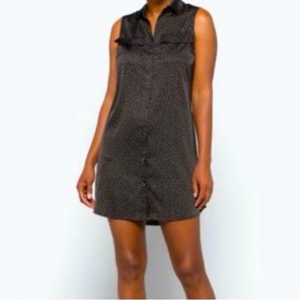 NWT Stitch fix sleeveless black & white polka dot Valerie shirt dress size 8